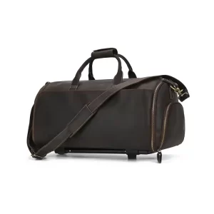 Large Leather Duffle Bag With Wheels