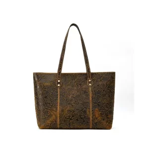 Mmbossed Leather Tote Bag